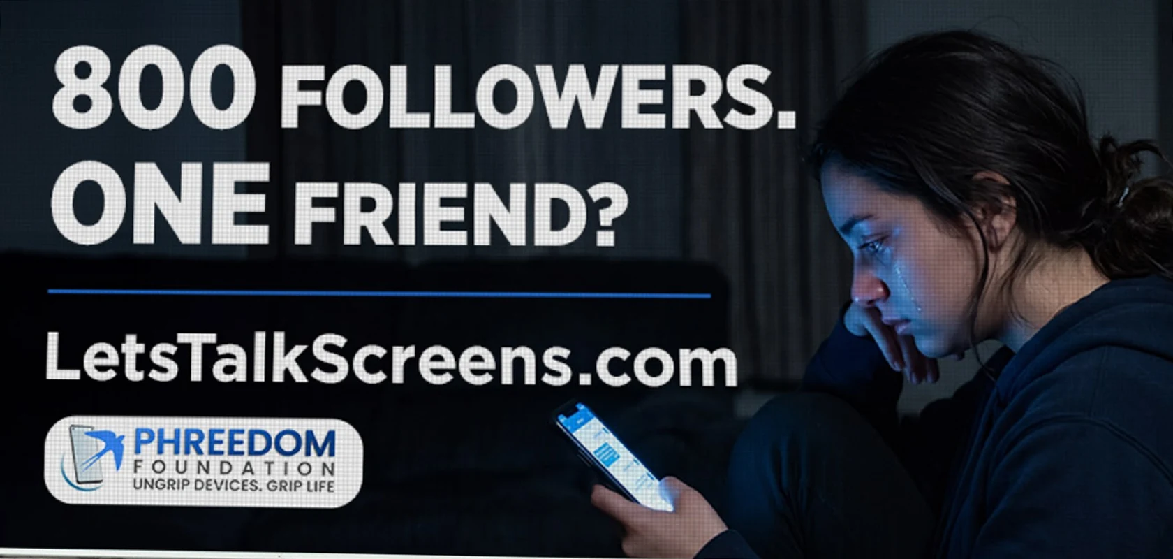800 followers. One friend? — Let's Talk Screens billboard